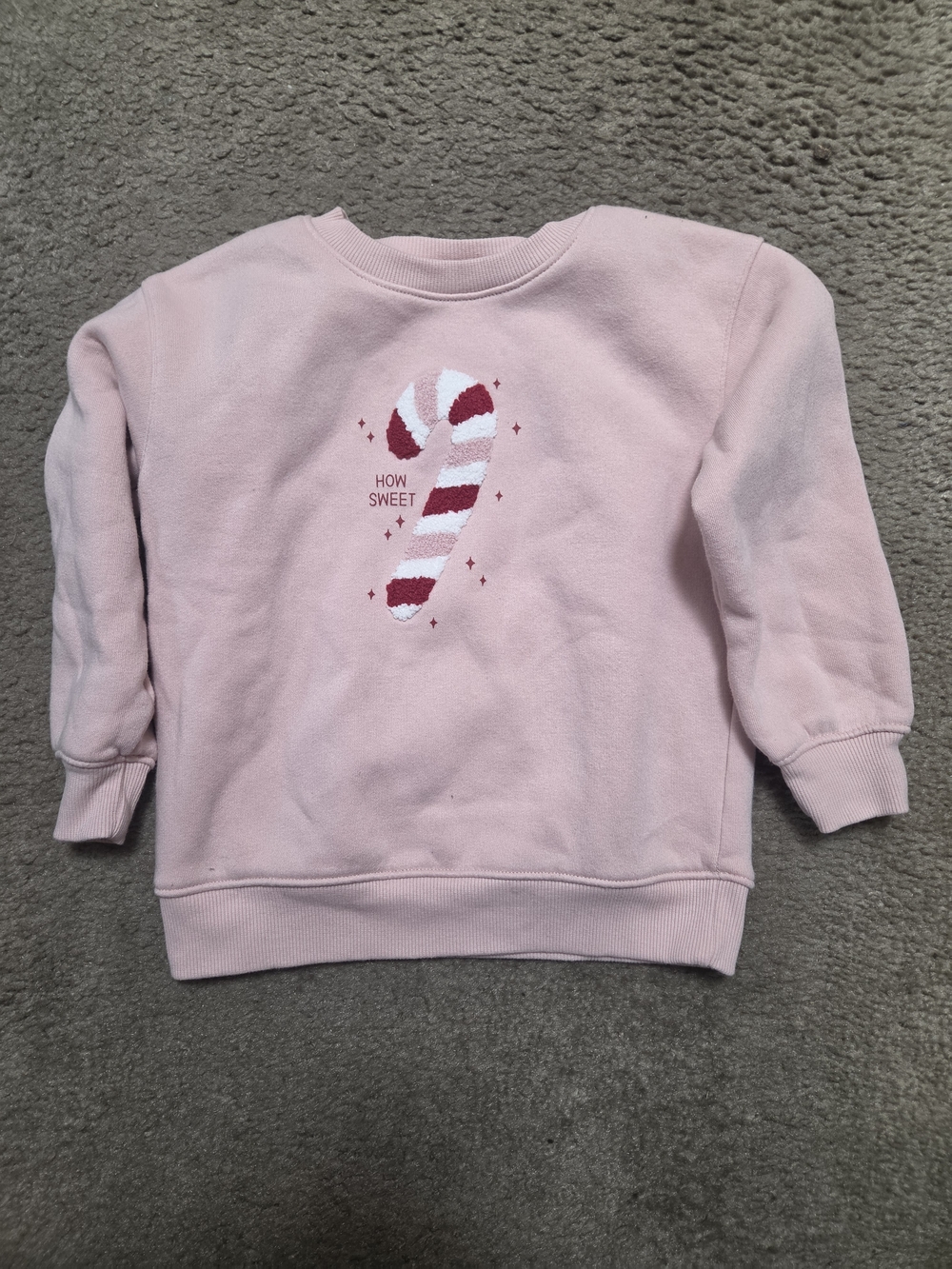 Cat & Jack Pink Candy Cane Sweatshirt